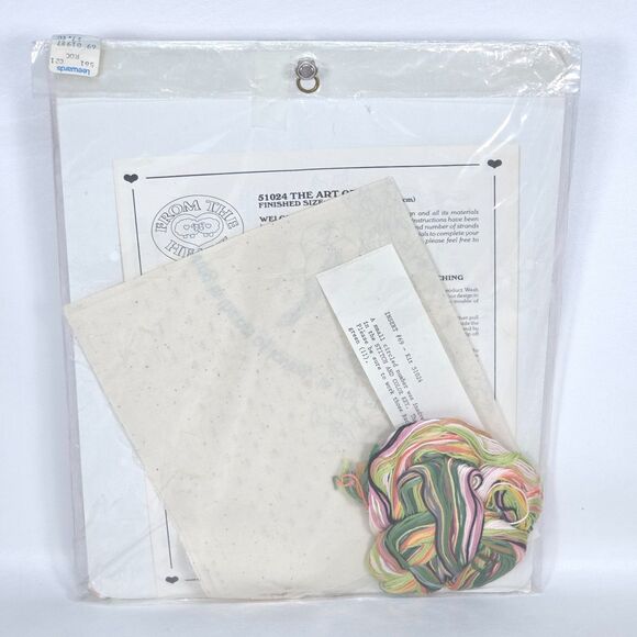 Vintage Dimensions Crewel Kit The Art of Sharing Birds Floral 51024 Sealed 1988 - Picture 6 of 11